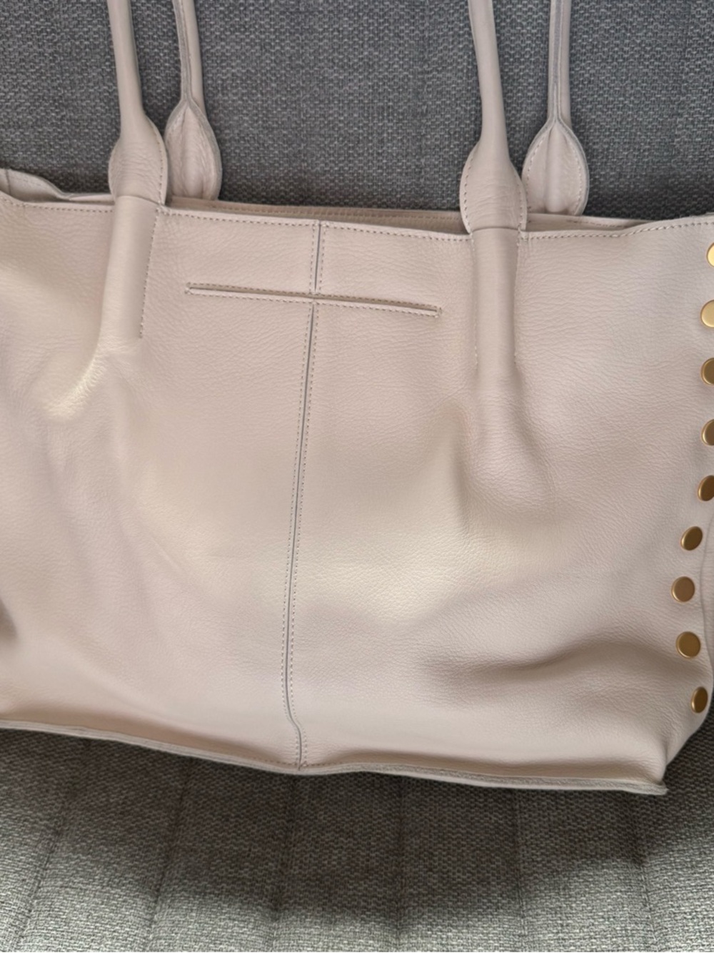 Hammitt Large Oliver Zip Leather Tote Bag in Calla Lily w/ Brushed Gold Accents - Picture 2 of 8
